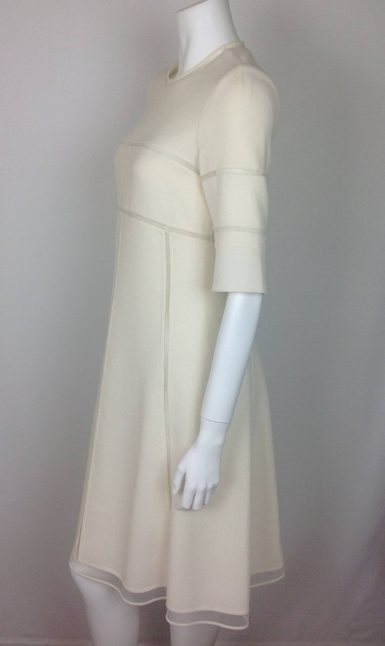 Women's Chado Ralph Rucci cream crepe dress         NEW For Sale