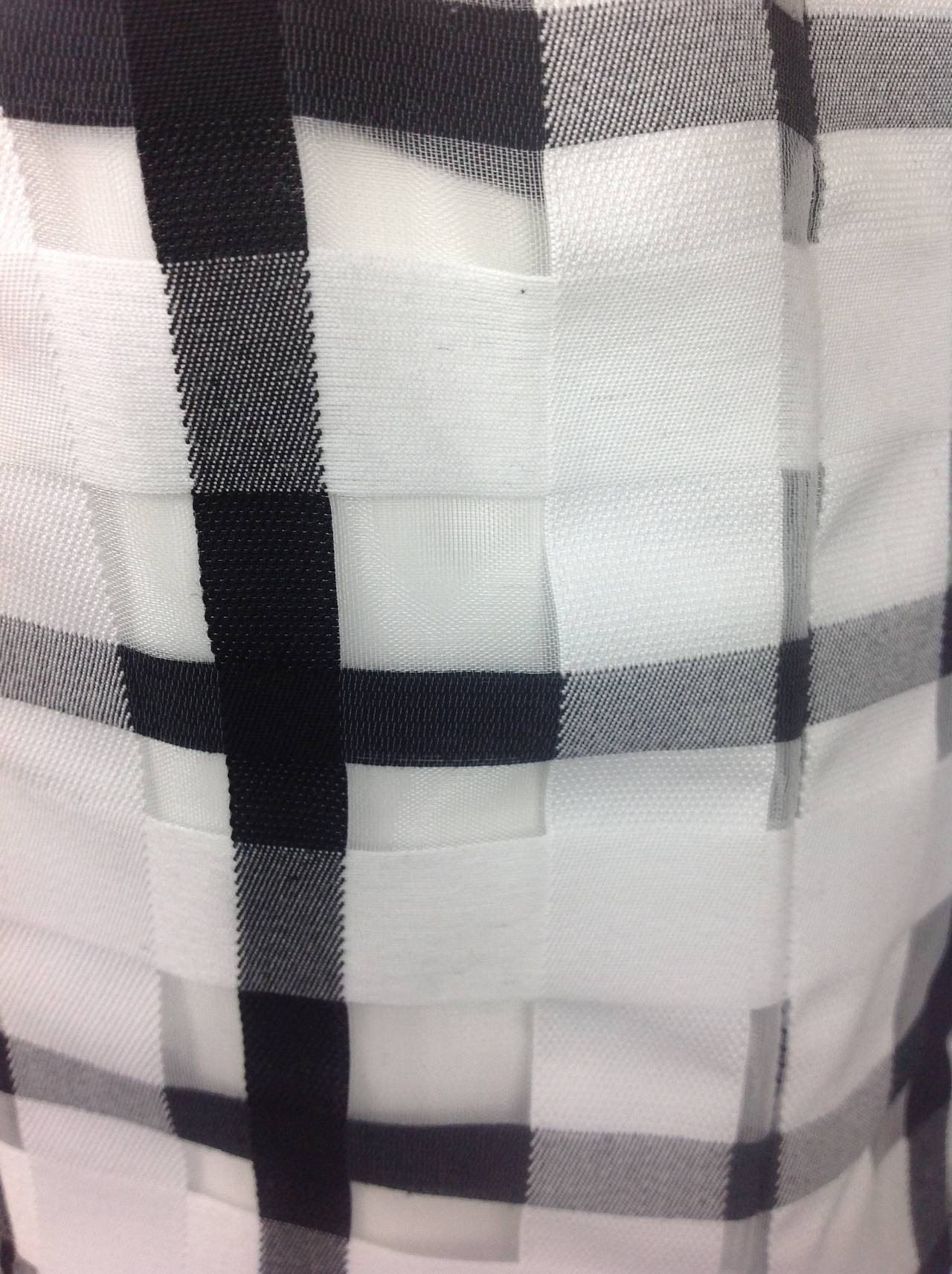 Black and White Marni Plaid Dress   Size 38 In Excellent Condition For Sale In Palm Beach, FL