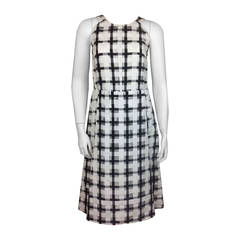 Black and White Marni Plaid Dress   Size 38