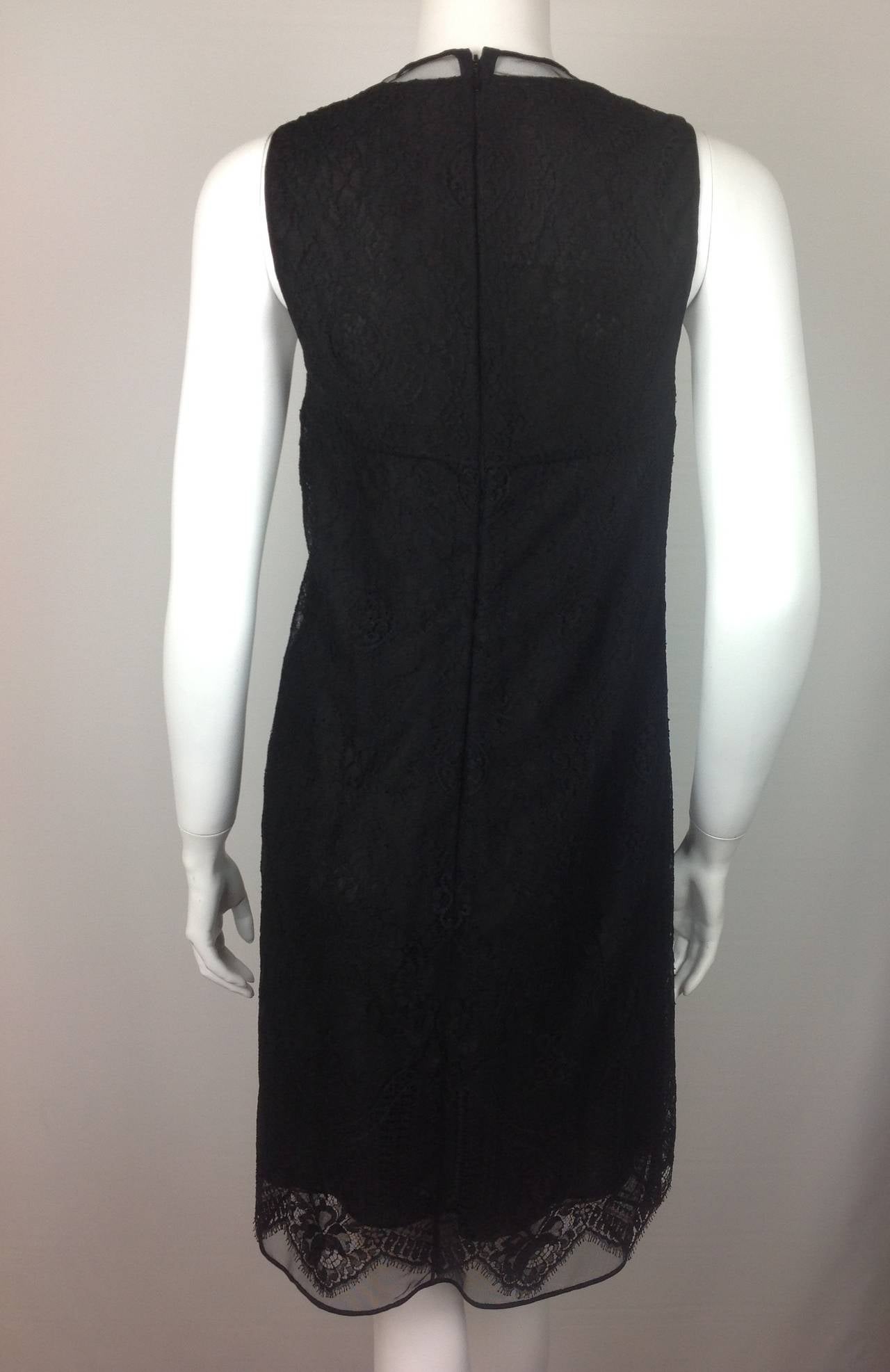 Gorgeous Ralph Rucci black lace sheath dress         Size S In Excellent Condition In Palm Beach, FL
