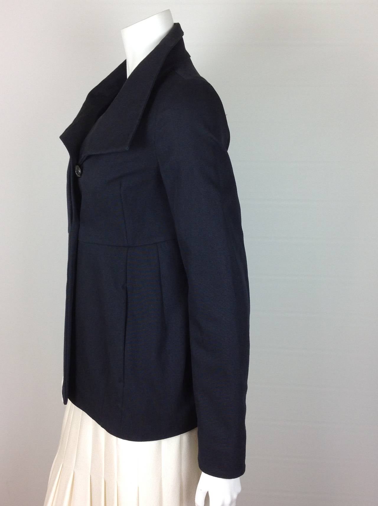 Women's Navy Marni cotton blazer jacket     size 38 For Sale