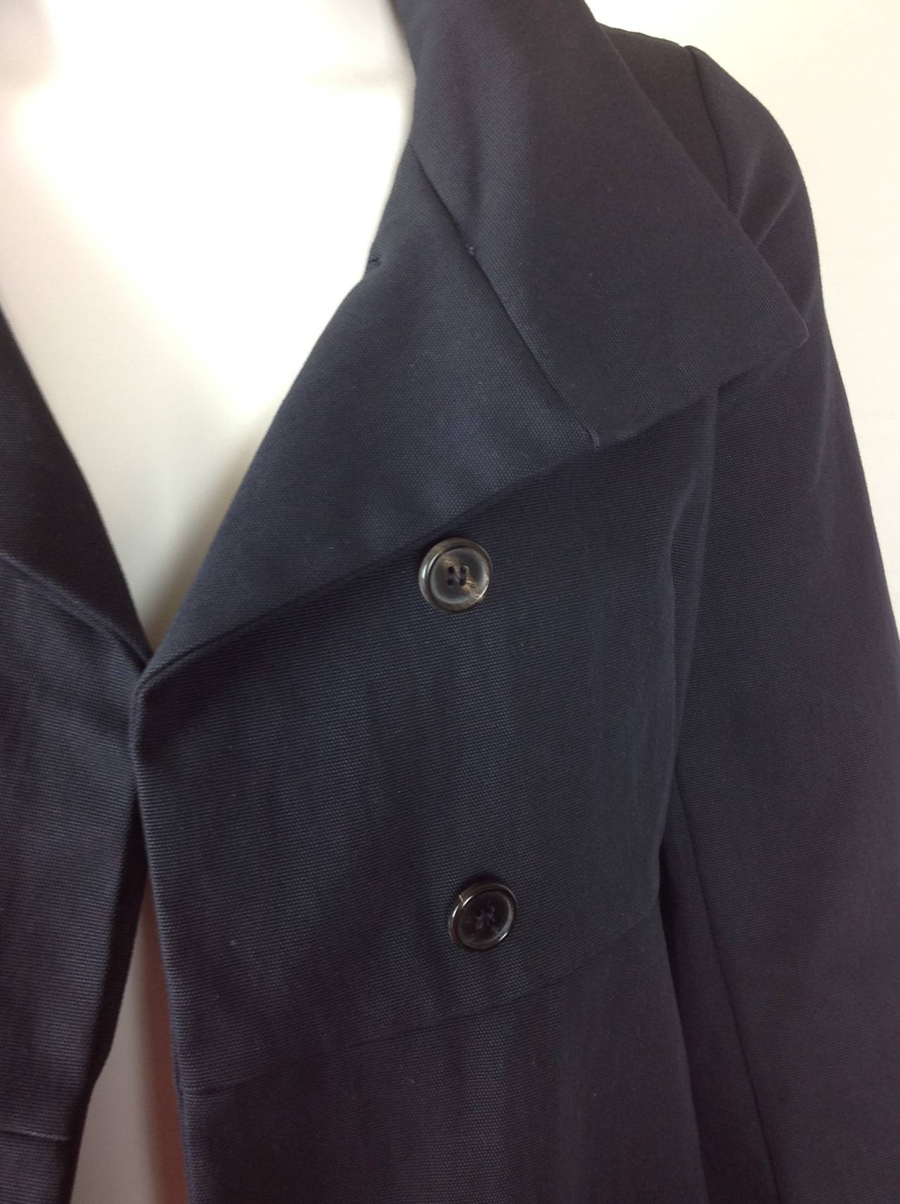 Navy Marni cotton blazer jacket     size 38 In Good Condition For Sale In Palm Beach, FL