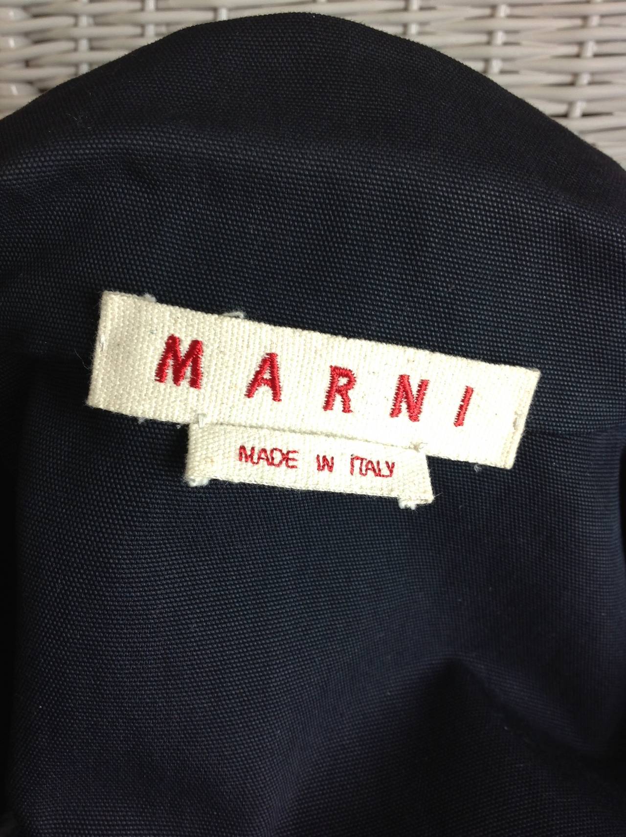 Navy Marni cotton blazer jacket     size 38 For Sale 2
