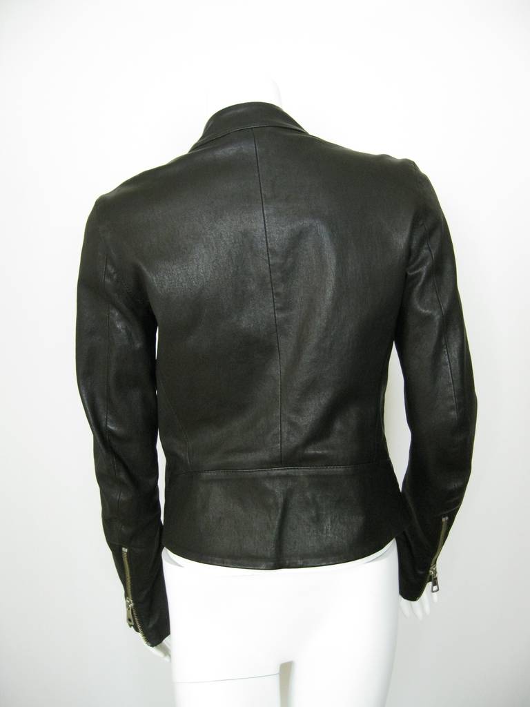 Martin Margiela black leather biker jacket 1