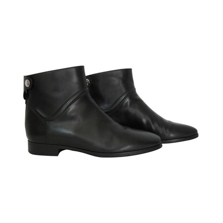 HERMES Horizon black HERMES ankle Booties    Size 8 1/2