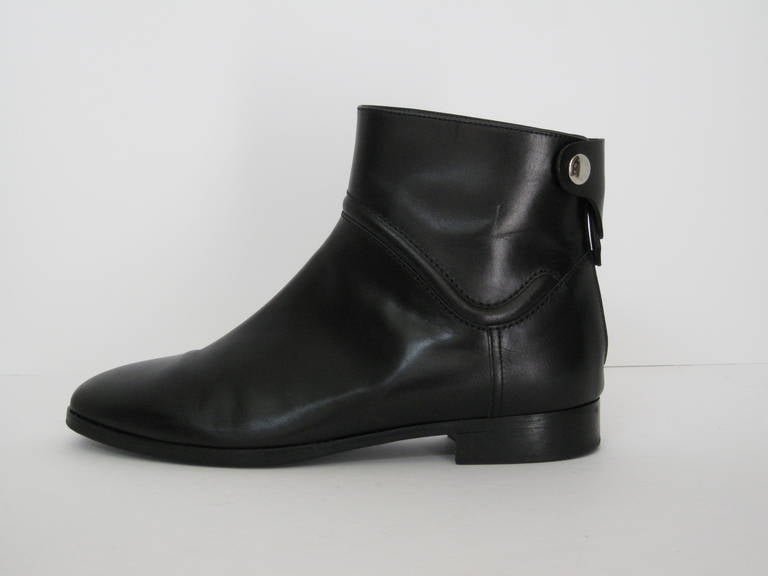 HERMES Horizon black HERMES ankle Booties    Size 8 1/2 In Excellent Condition In Palm Beach, FL