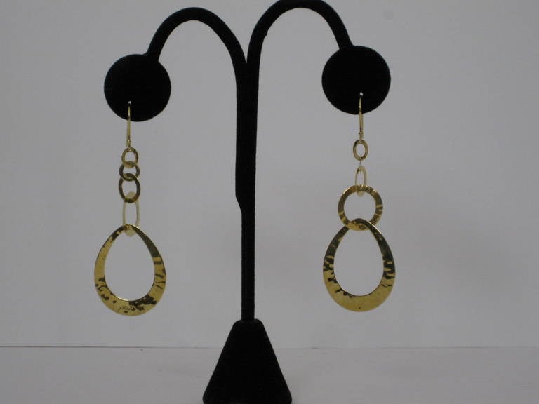 Women's IPPOLITA 18K gold hammered drop earrings