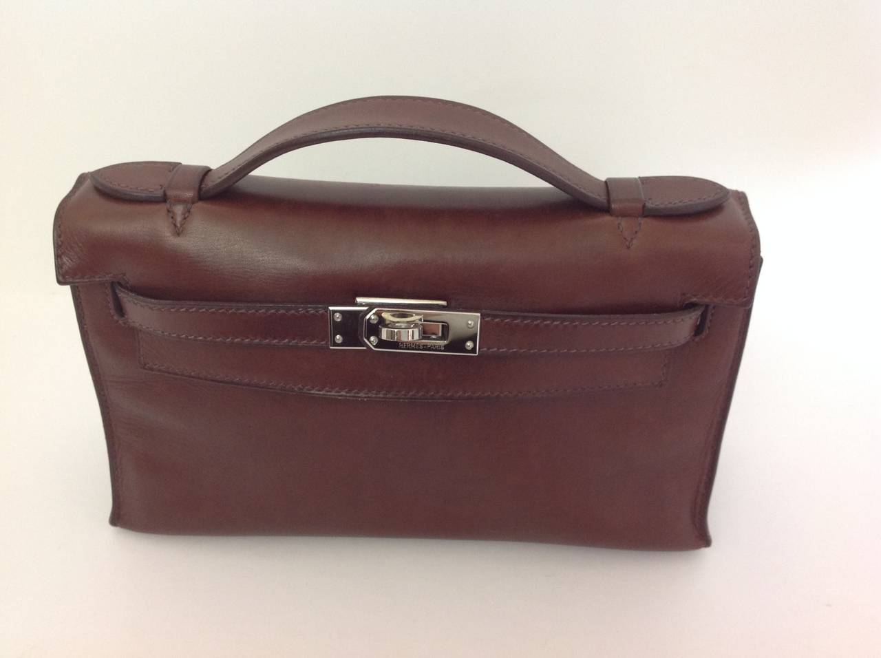 Black HERMES JPG mini Kelly pouchette clutch   So soft For Sale