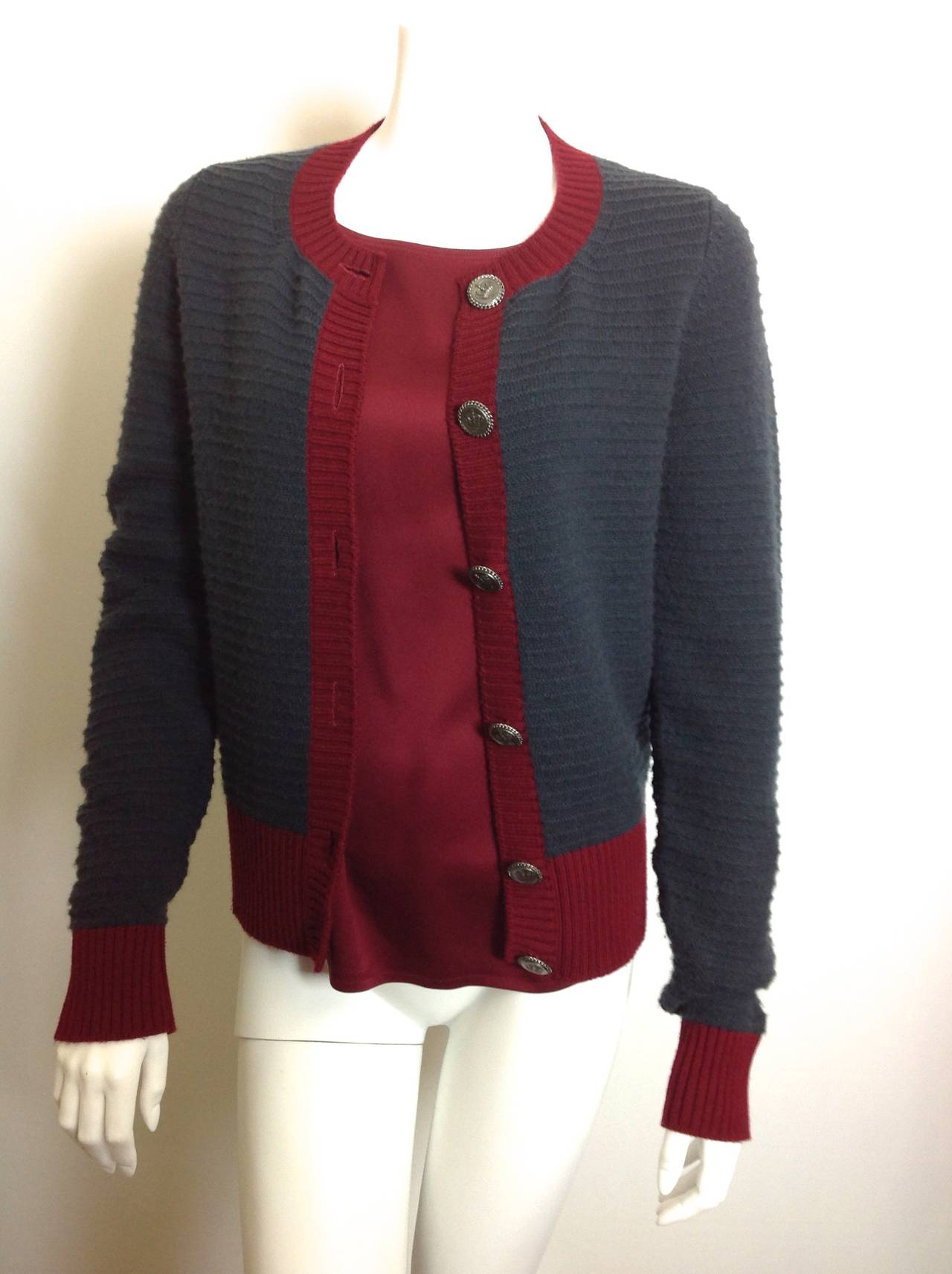 Chanel cashmere cardigan and blouse                        Size S