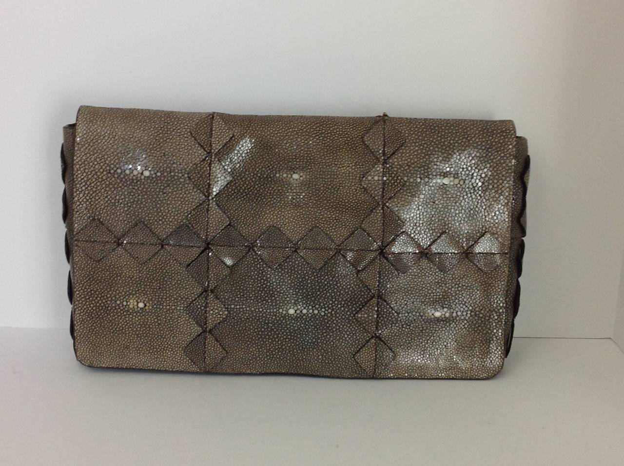 3D Salvatore Ferragamo shagreen Clutch                  Neutral Beauty 1