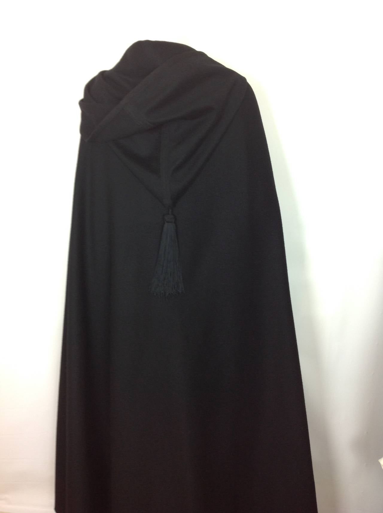 Black Yves St Laurent black cape from the Russian Collection      Rive Gauche
