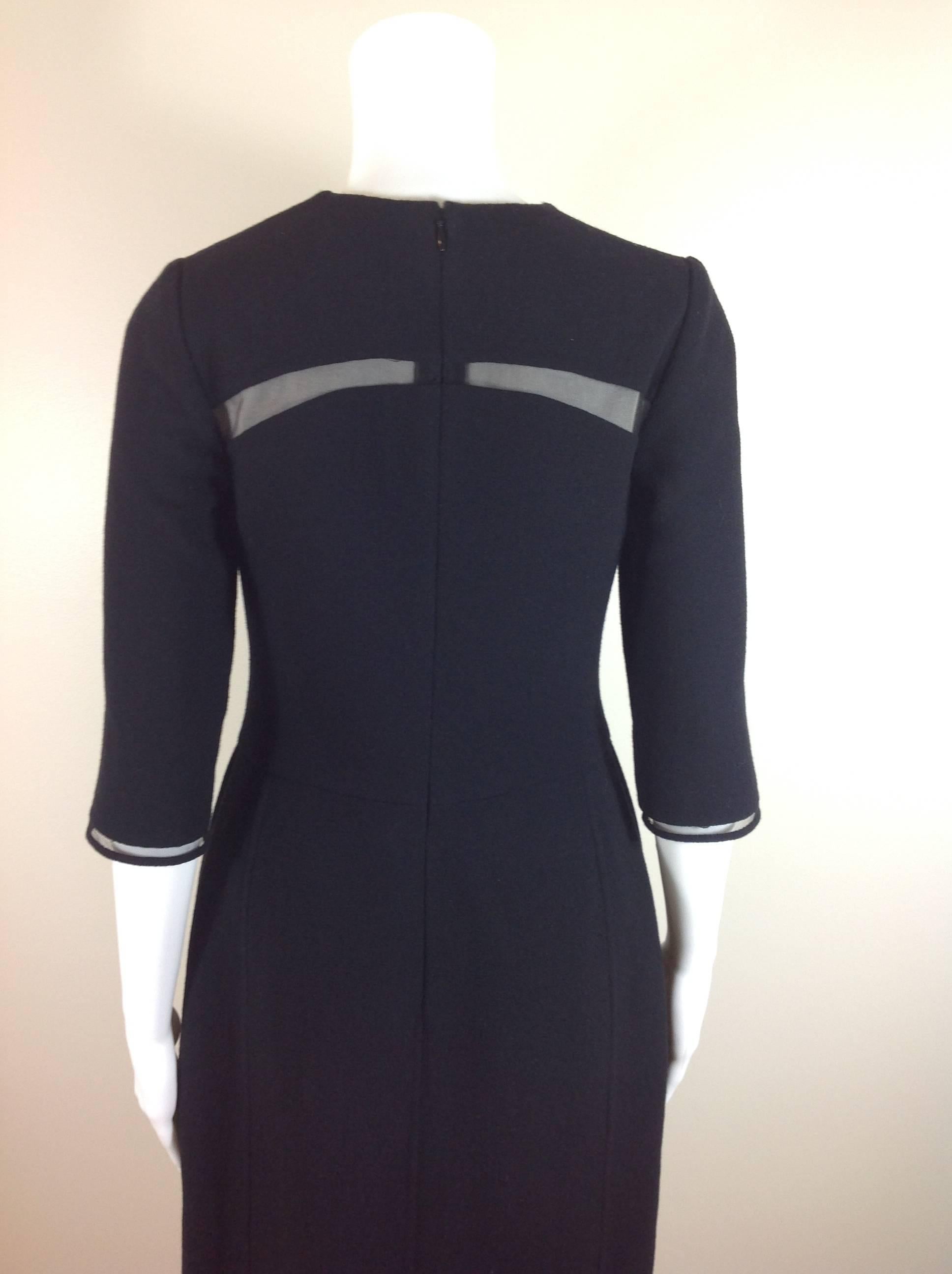 Ralph Rucci black crepe dress          size 4  For Sale 1