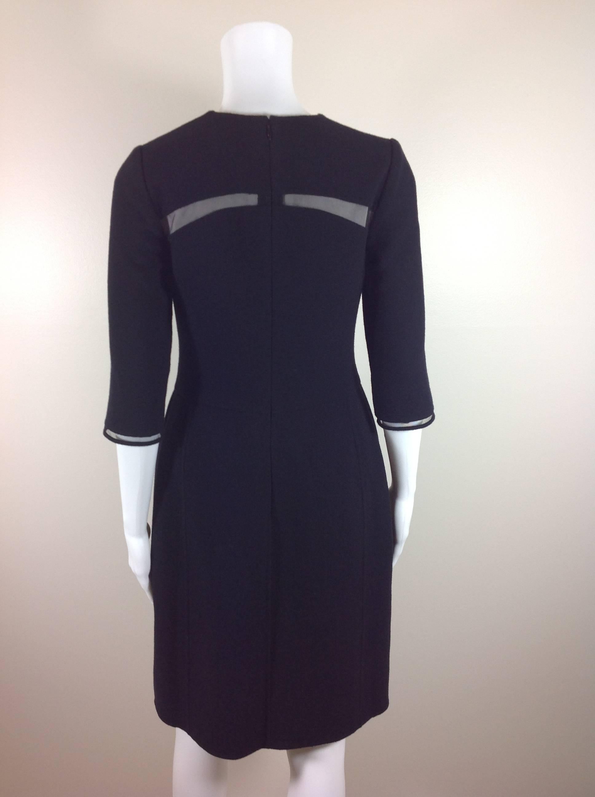 Black Ralph Rucci black crepe dress          size 4  For Sale