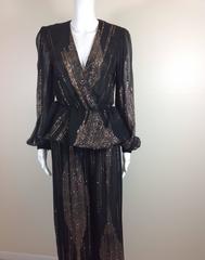 1980's Pauline Trigere evening ensemble  2 piece