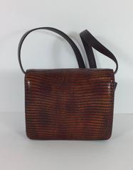 Lizard and leather Celine box bag