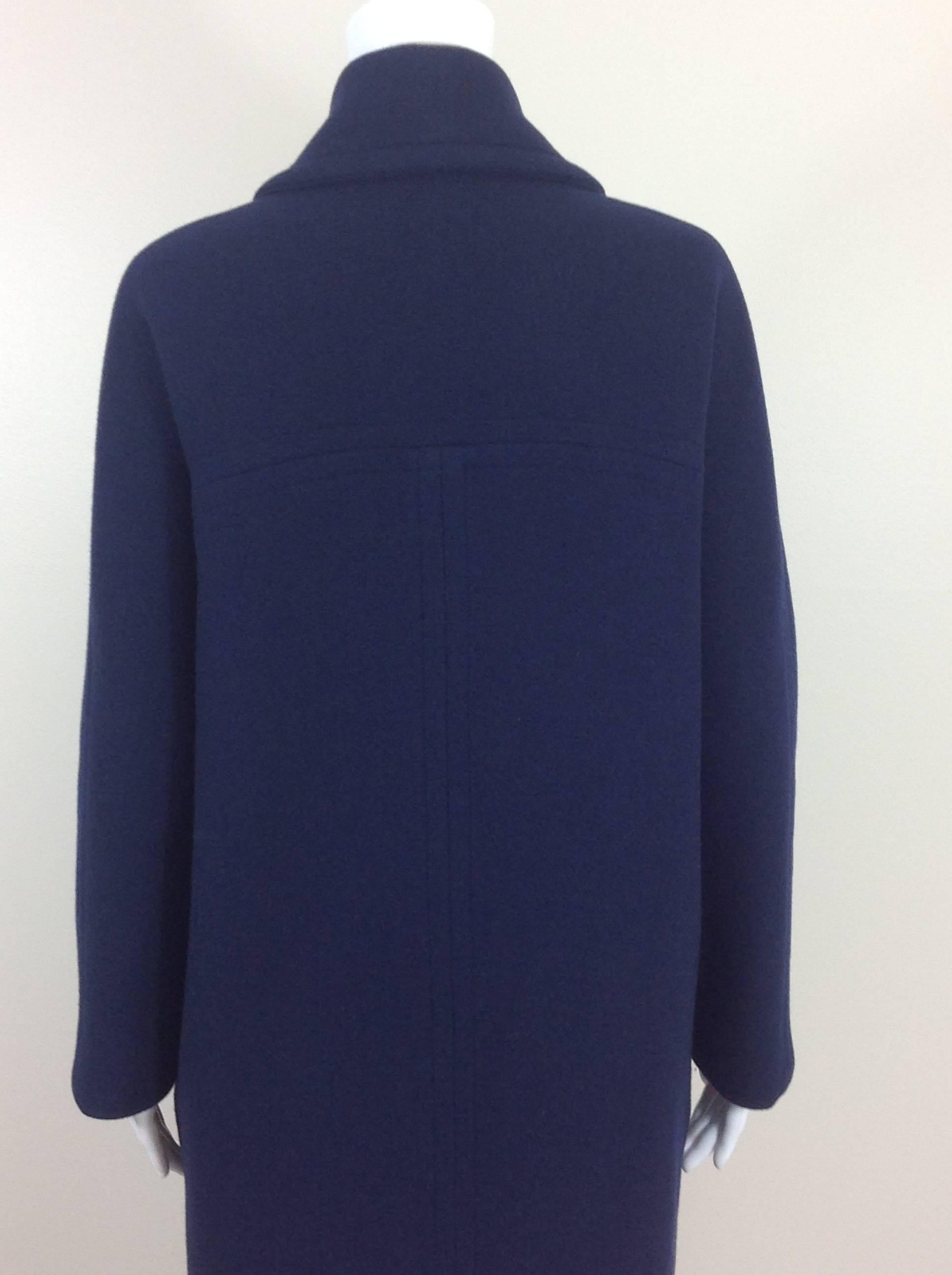 Black Martin Grant soft Navy coat    Size 6 For Sale