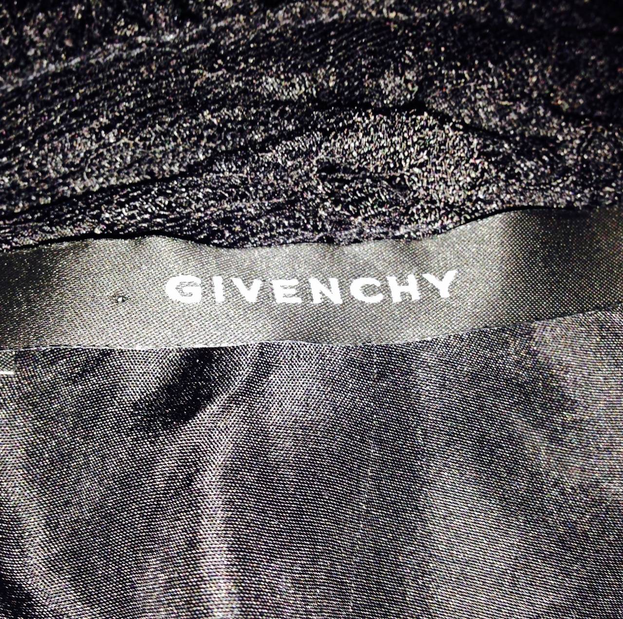 Givenchy Sleeveless Black Lace Baby Doll Dress With Zippers 3