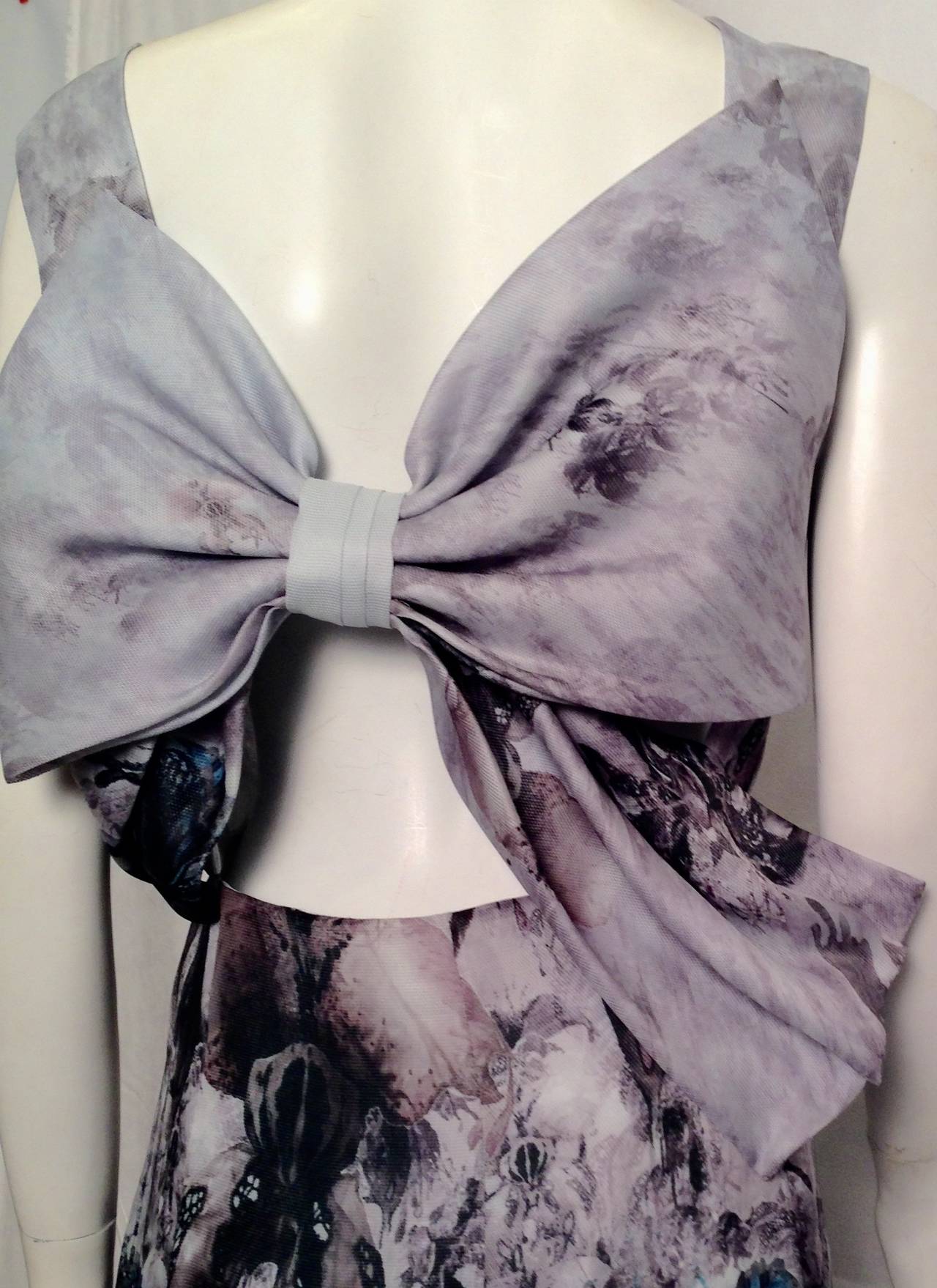 Valentino Abstract Screen Print Sleeveless Dress 2
