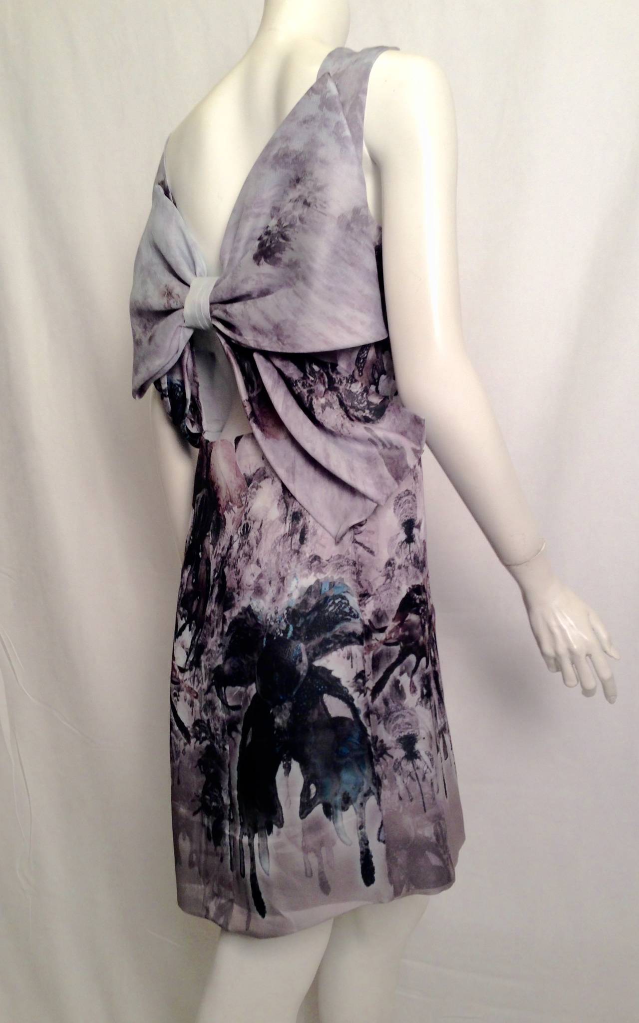 Valentino Abstract Screen Print Sleeveless Dress 3