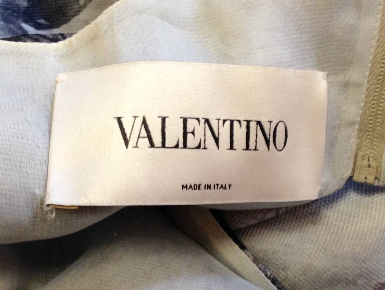 Valentino Abstract Screen Print Sleeveless Dress at 1stDibs