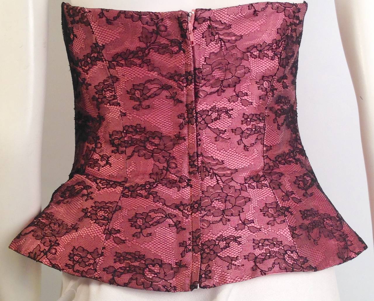 Christian Lacroix Silk Evening Jacket With Lace Overlay Bustier 1