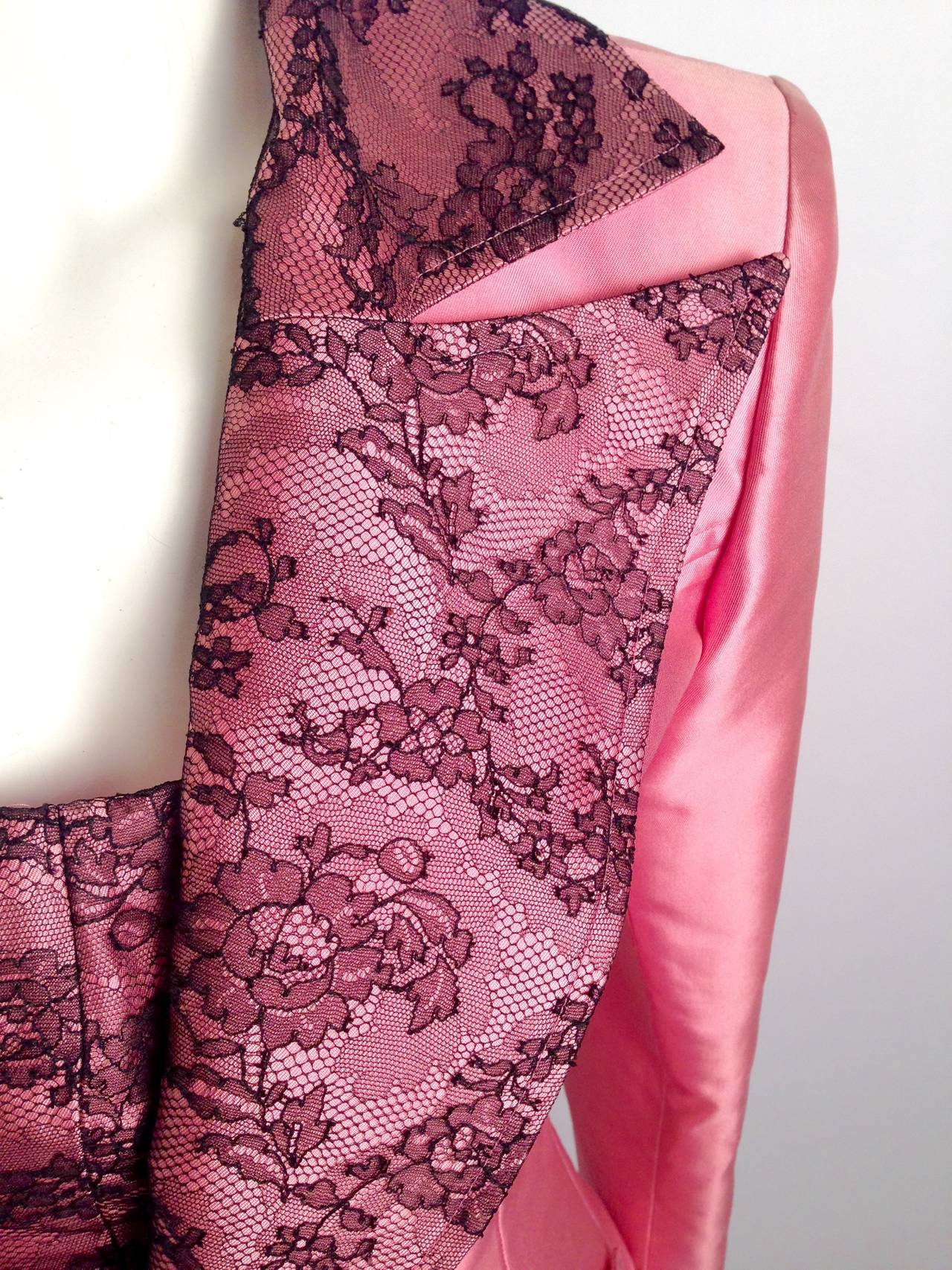 Christian Lacroix Silk Evening Jacket With Lace Overlay Bustier 2