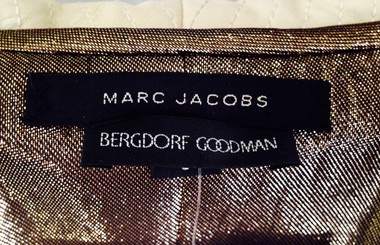 Marc Jacobs For Bergdorf Goodman Tweed Jacket With Glass Beads For Sale 4