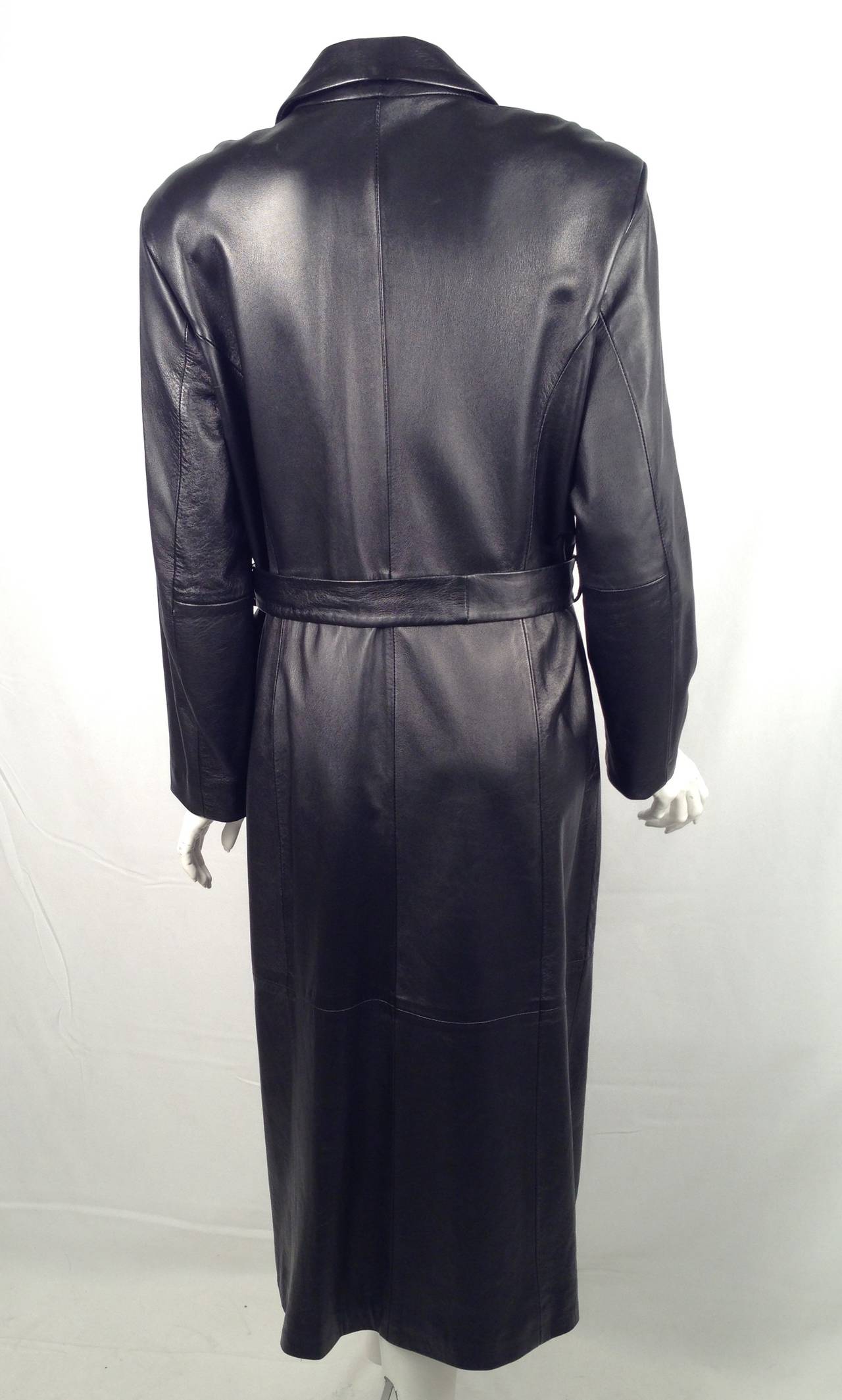 Henri Bendel Black Trench Coat For Sale 2