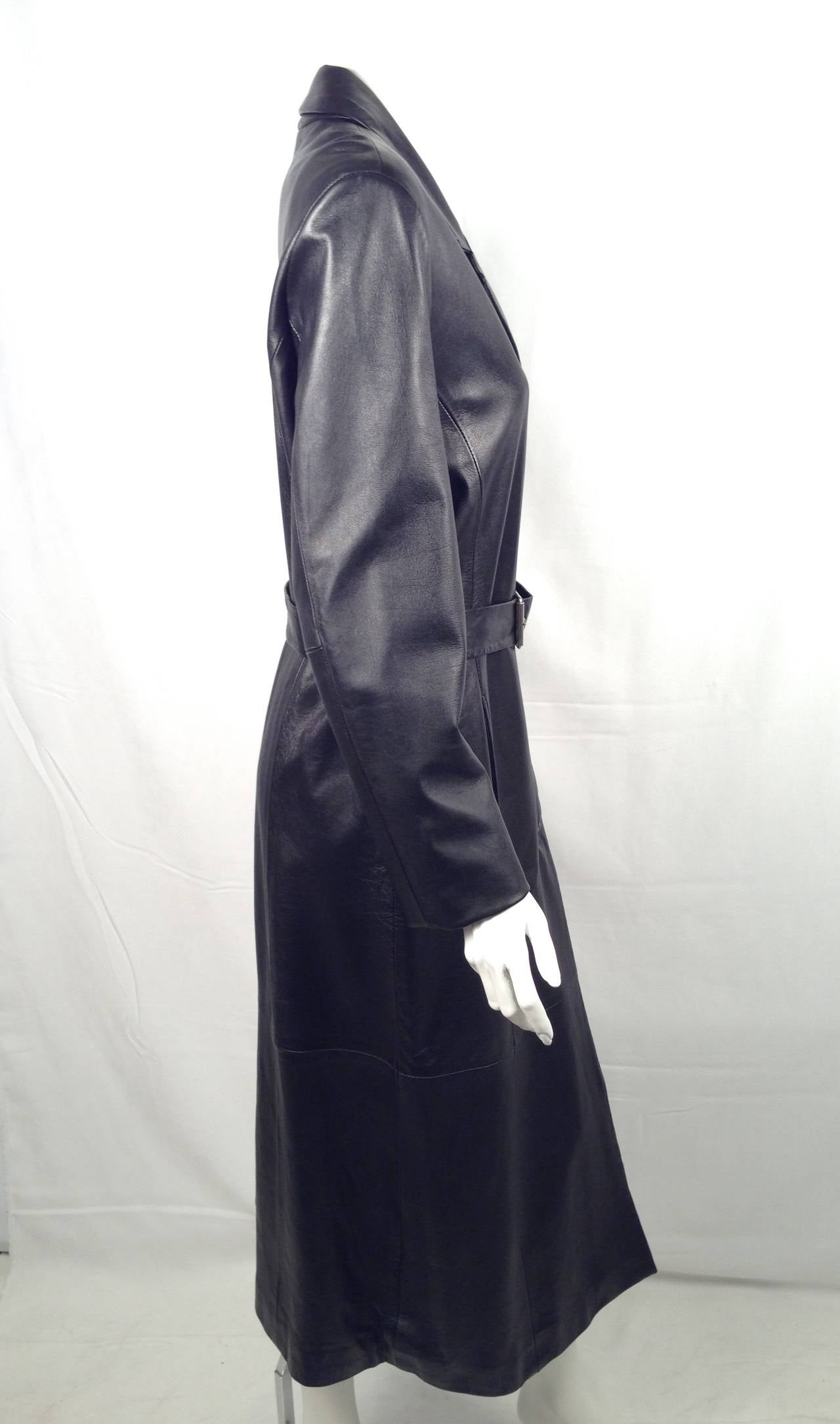 Henri Bendel Black Trench Coat For Sale 3