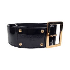 Louis Vuitton Black Patent Leather Belt 7