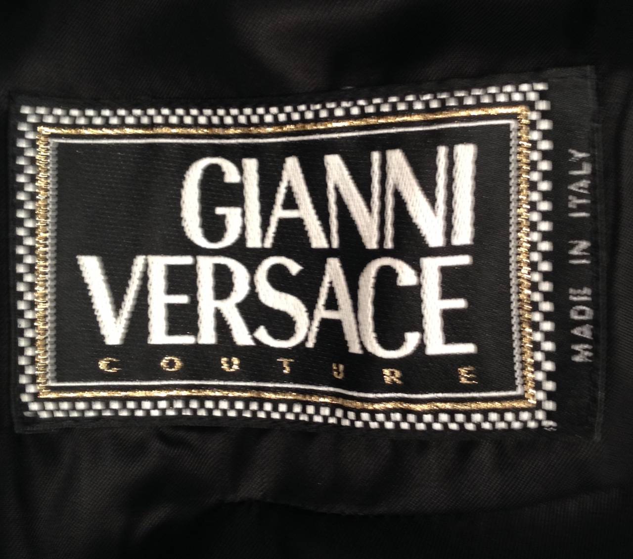 1990s Gianni Versace Couture Black Velvet and Silk Evening Suit For Sale 5