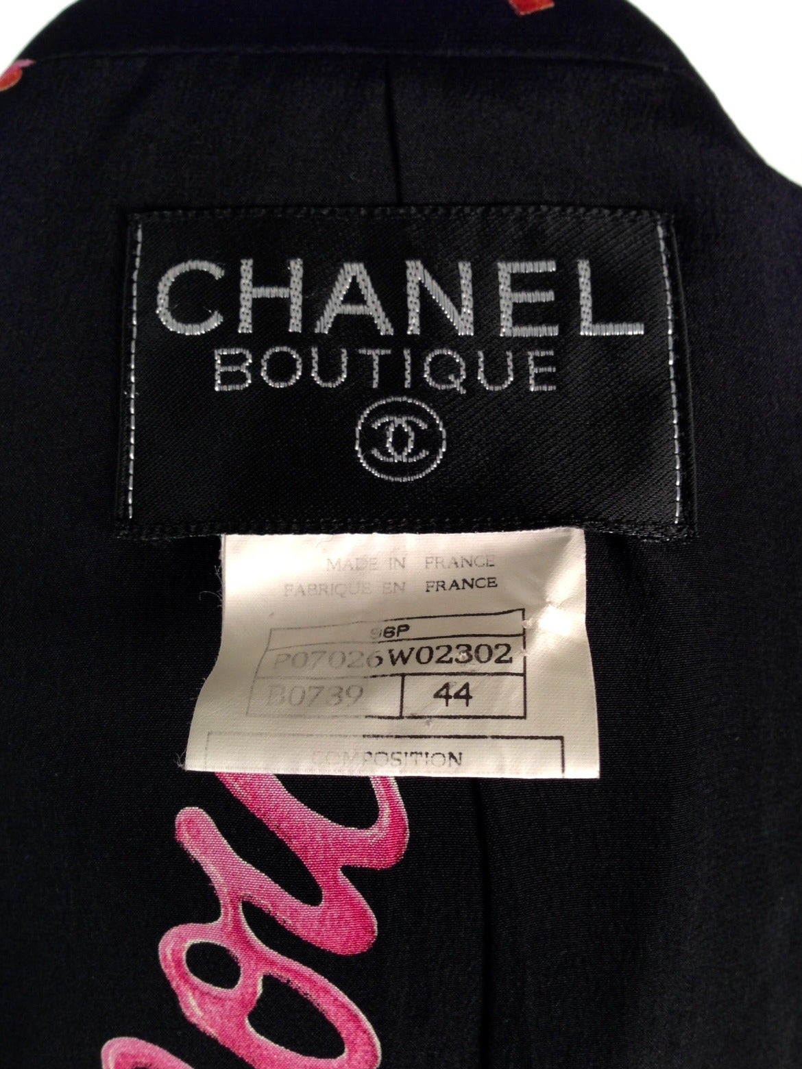 1990s Chanel Black Boucle Skirt Suit For Sale 5