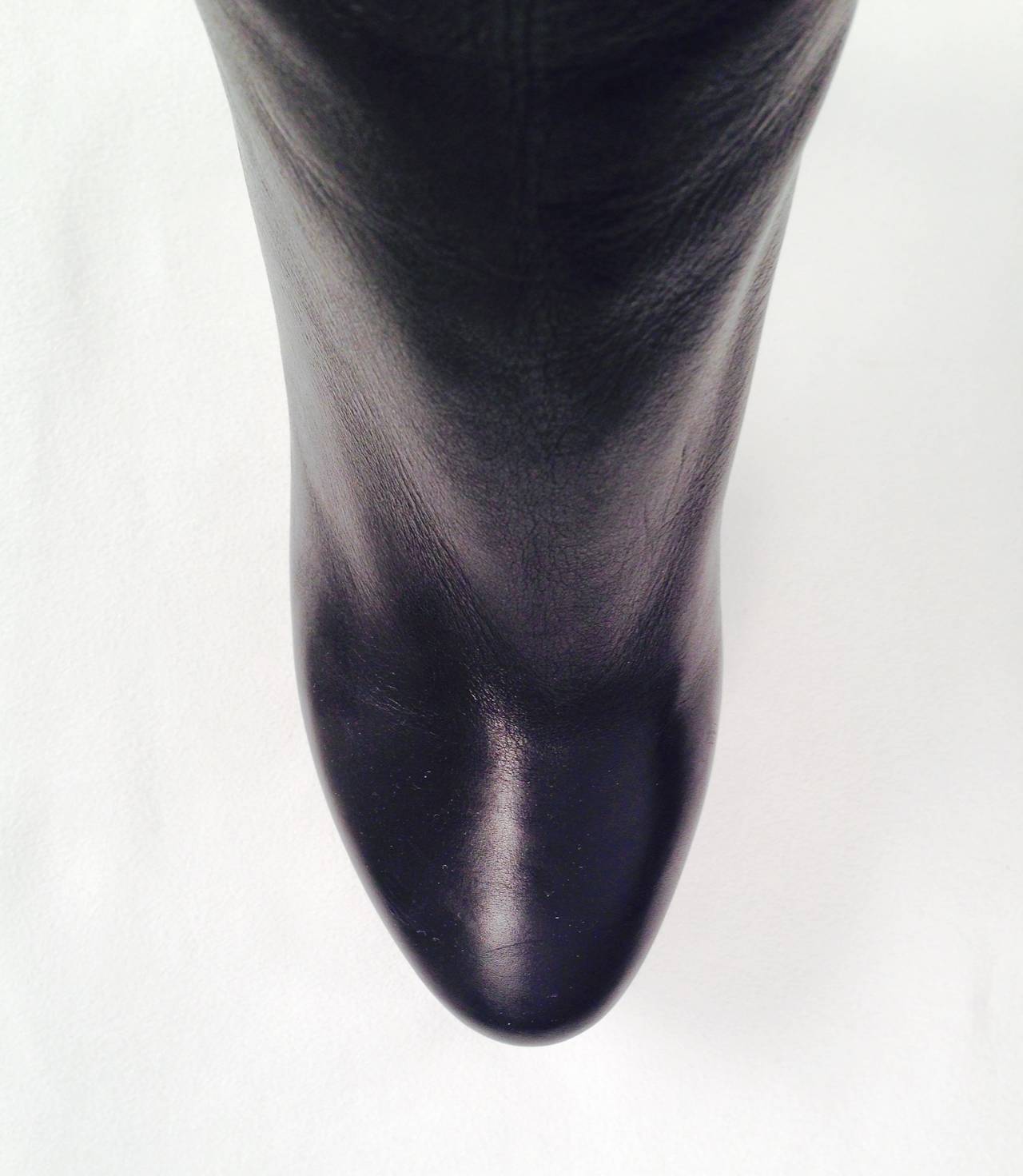 Brand New Jimmy Choo Black Platform Tall High Heel Boots For Sale 1