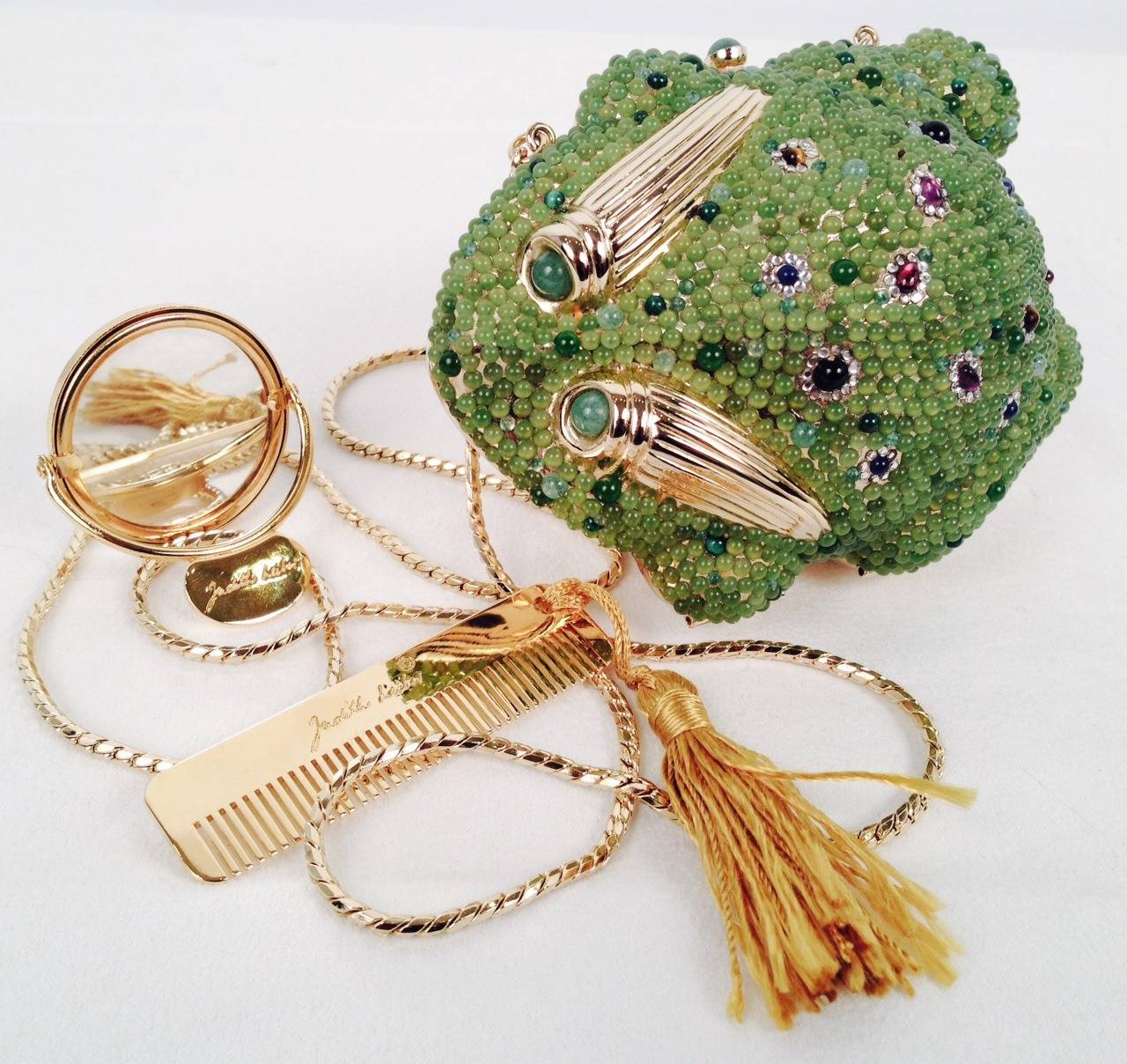 Vintage Judith Leiber Frog Convertible Clutch Minaudiere For Sale 2