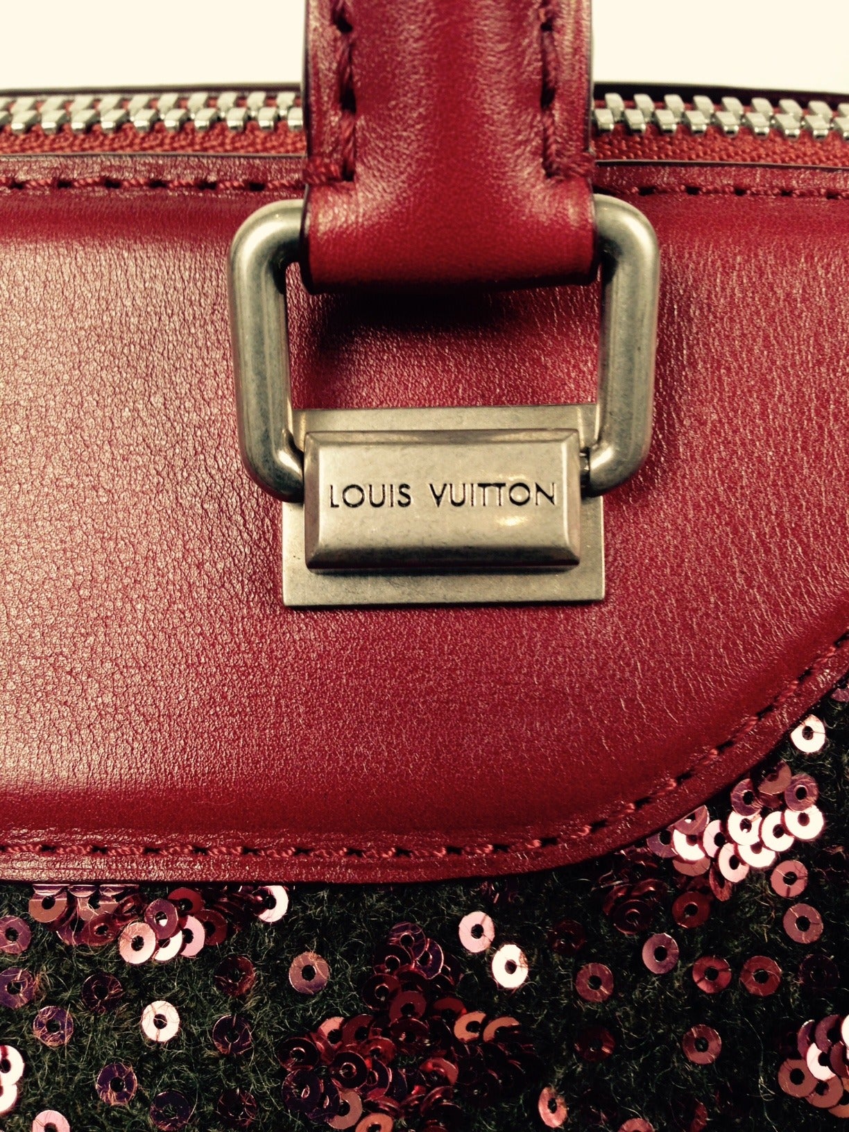 Louis Vuitton Burgundy Sequin Monogram Sunshine Express North-South Bag  Louis Vuitton