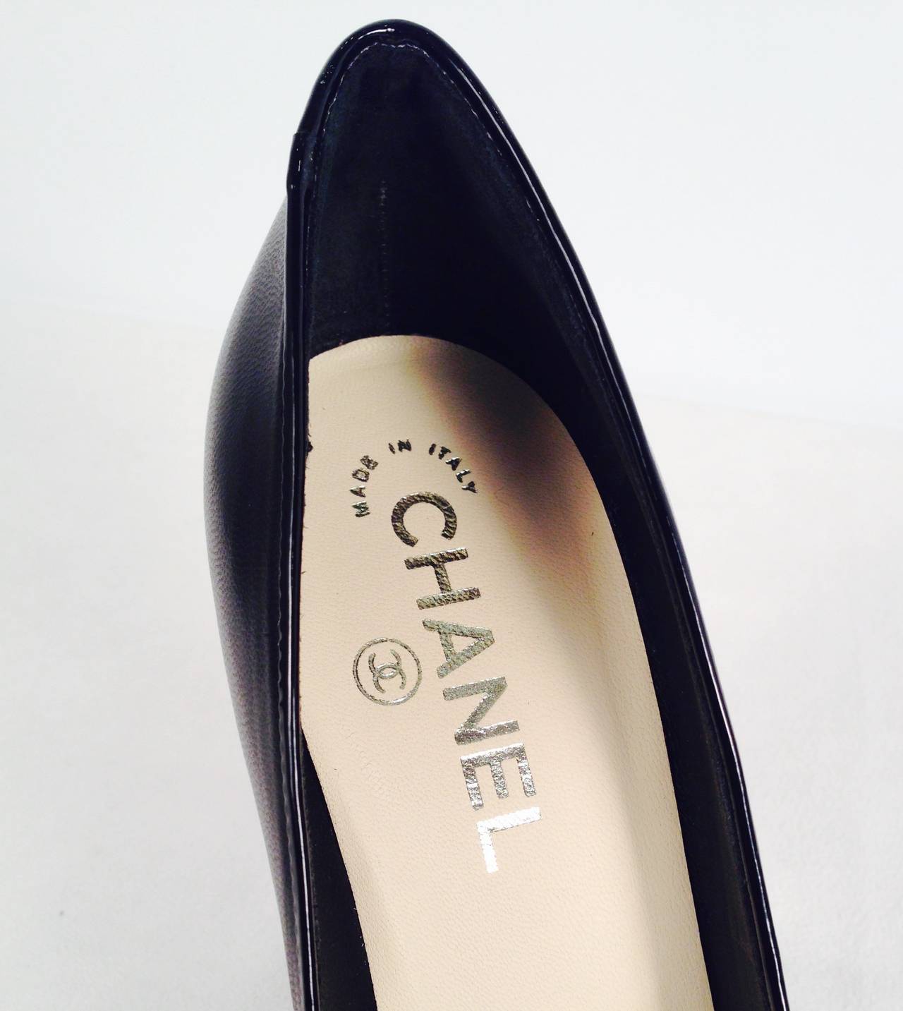 Brand New Chanel Covered Platform Pumps With Cap Toes 3