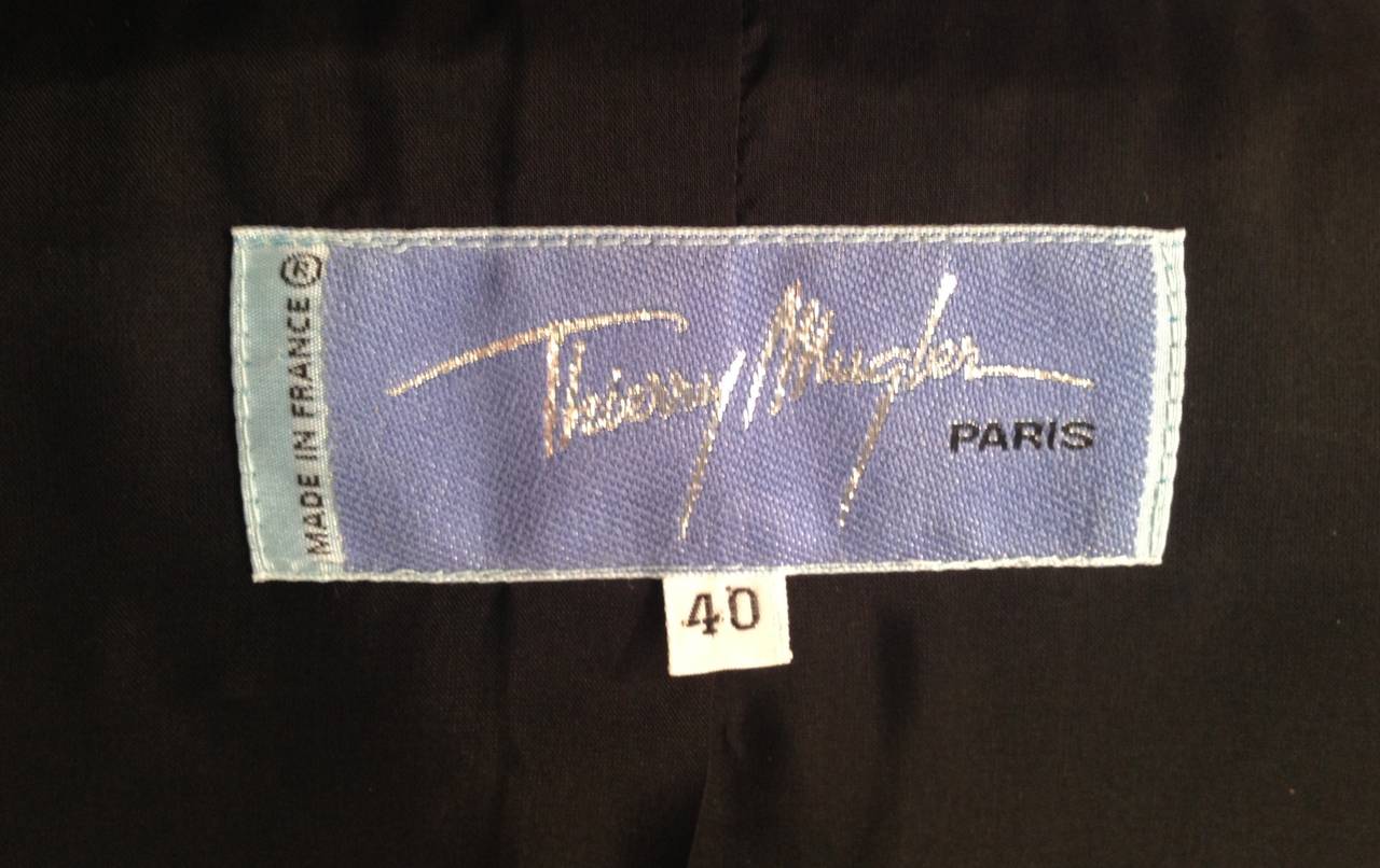 Vintage Thierry Mugler Electric Blue Skirt Suit For Sale 4