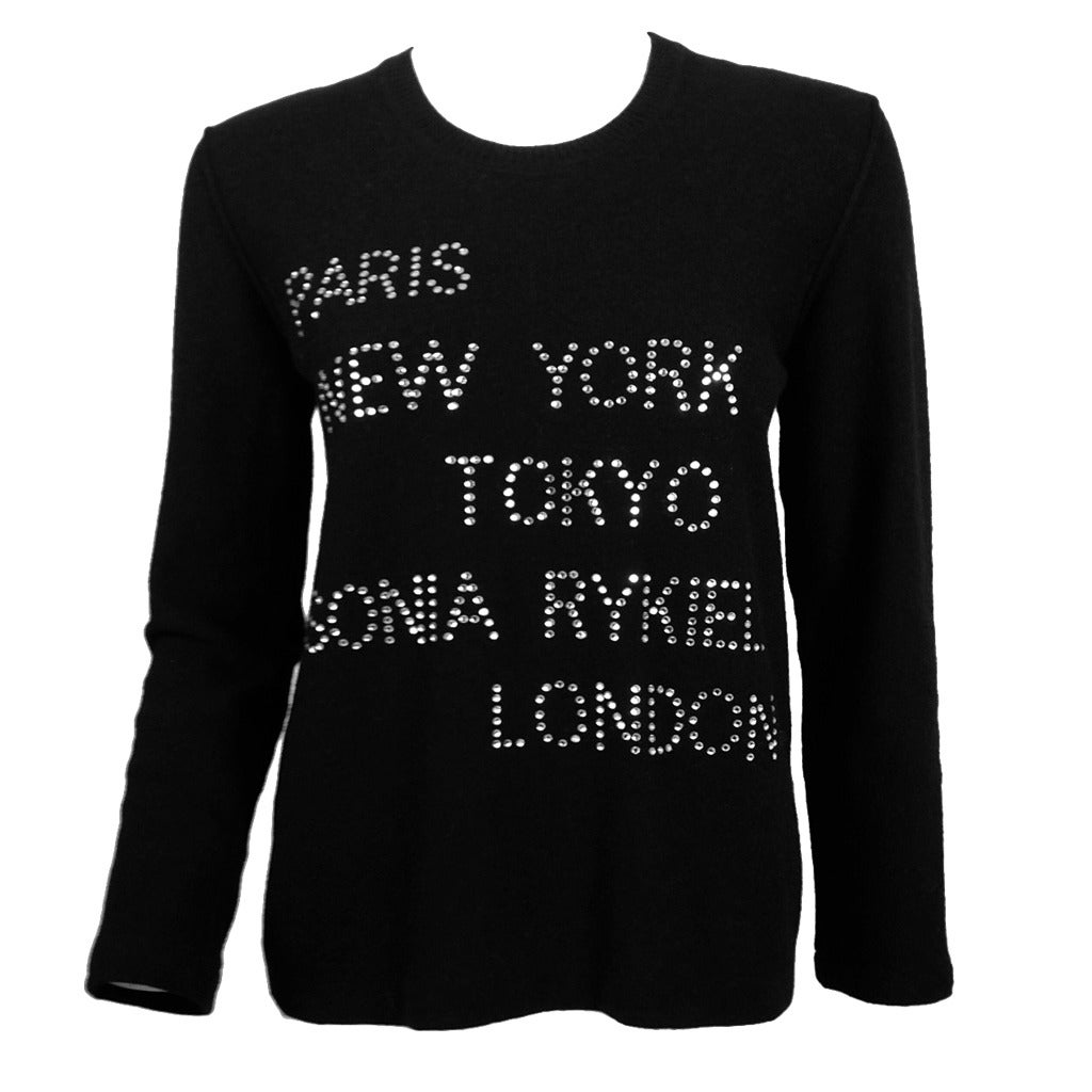 Iconic Sonia Rykiel Wool and Angora Long Sleeve Sweater For Sale