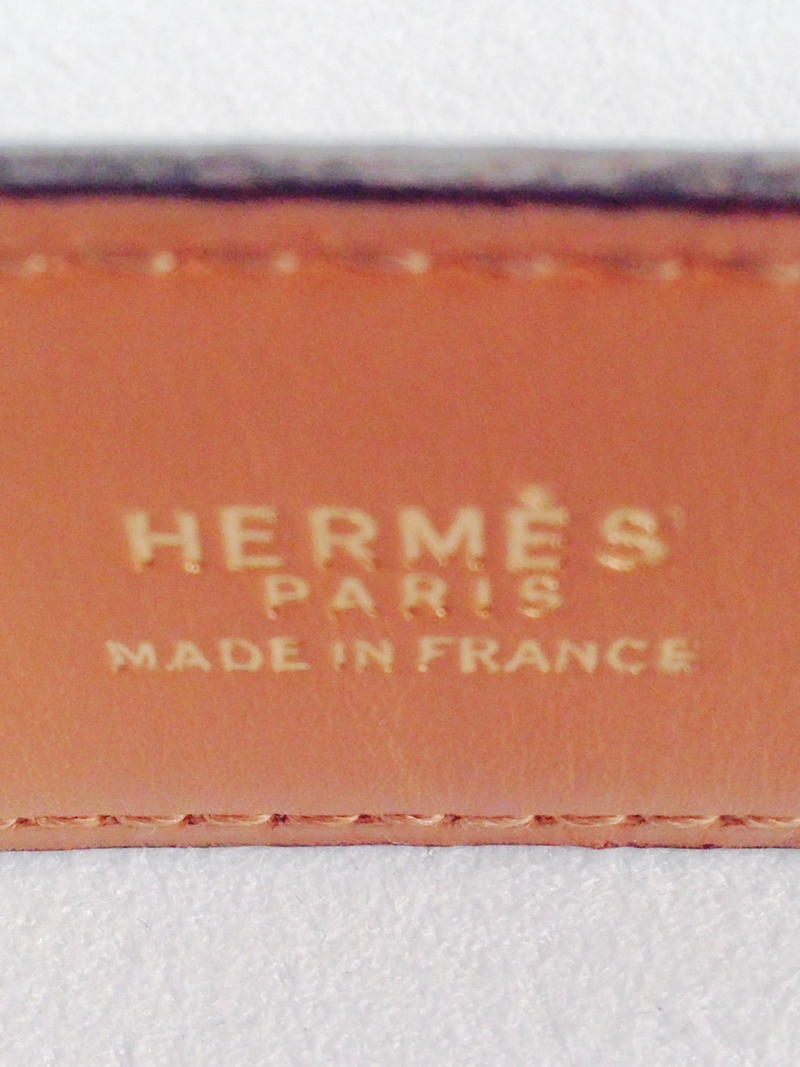 Vintage Hermès Black Leather Belt With Gold Tone Buckle In Excellent Condition In Palm Beach, FL