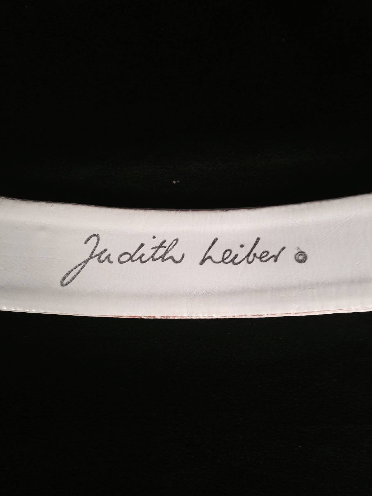 Vintage Judith Leiber Ivory Lizard Belt With Deco Swarovkski Crystal Buckle In Excellent Condition For Sale In Palm Beach, FL