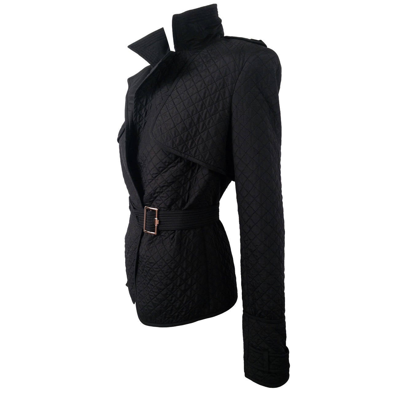 Yves Saint Laurent Rive Gauche Diamond Quilted Jacket For Sale