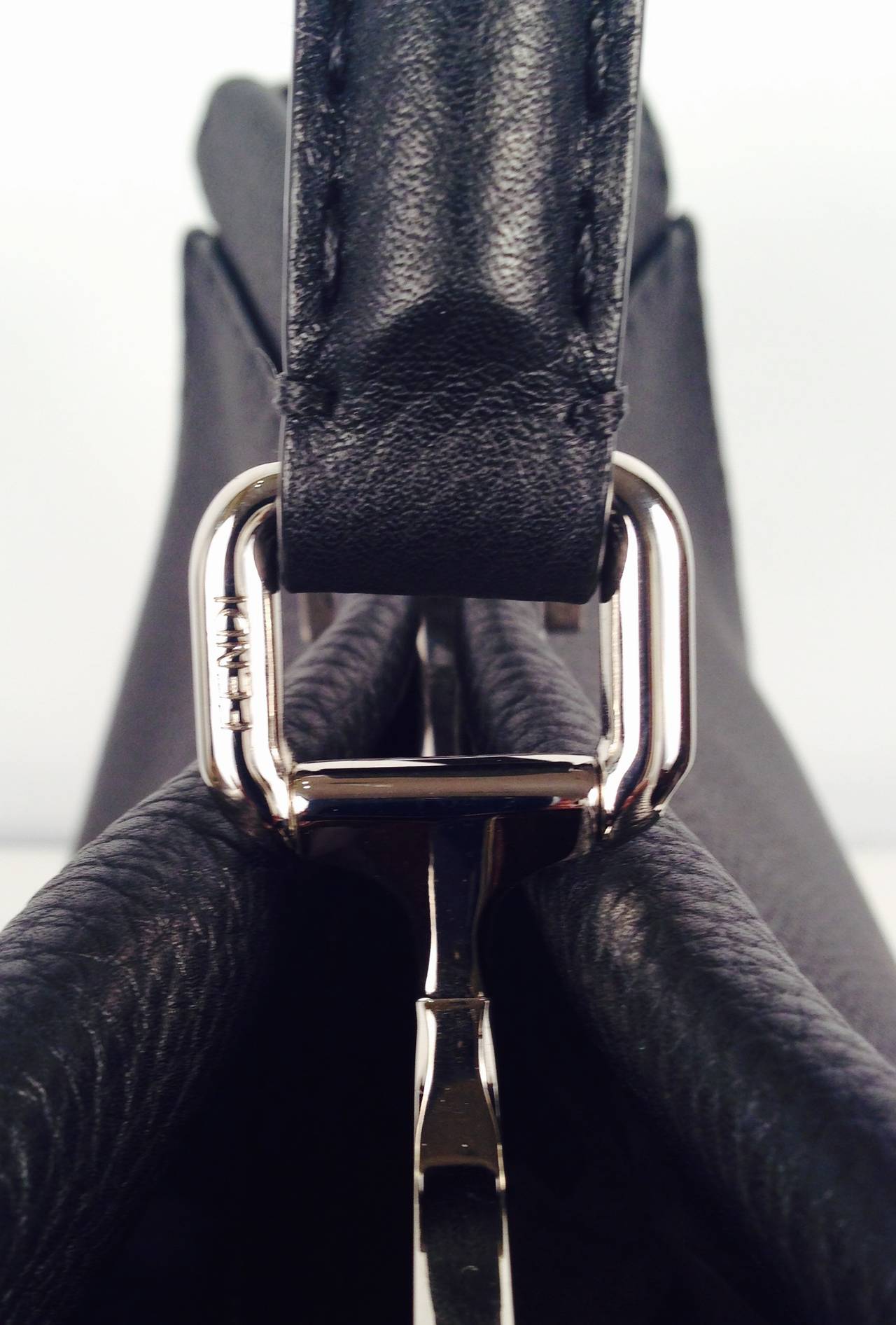 Brand New Fendi Black Selleria Grained Leather 