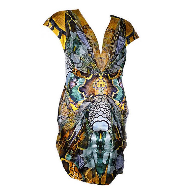 Alexander McQueen "Plato's Atlantis" Collection Python Print Dress