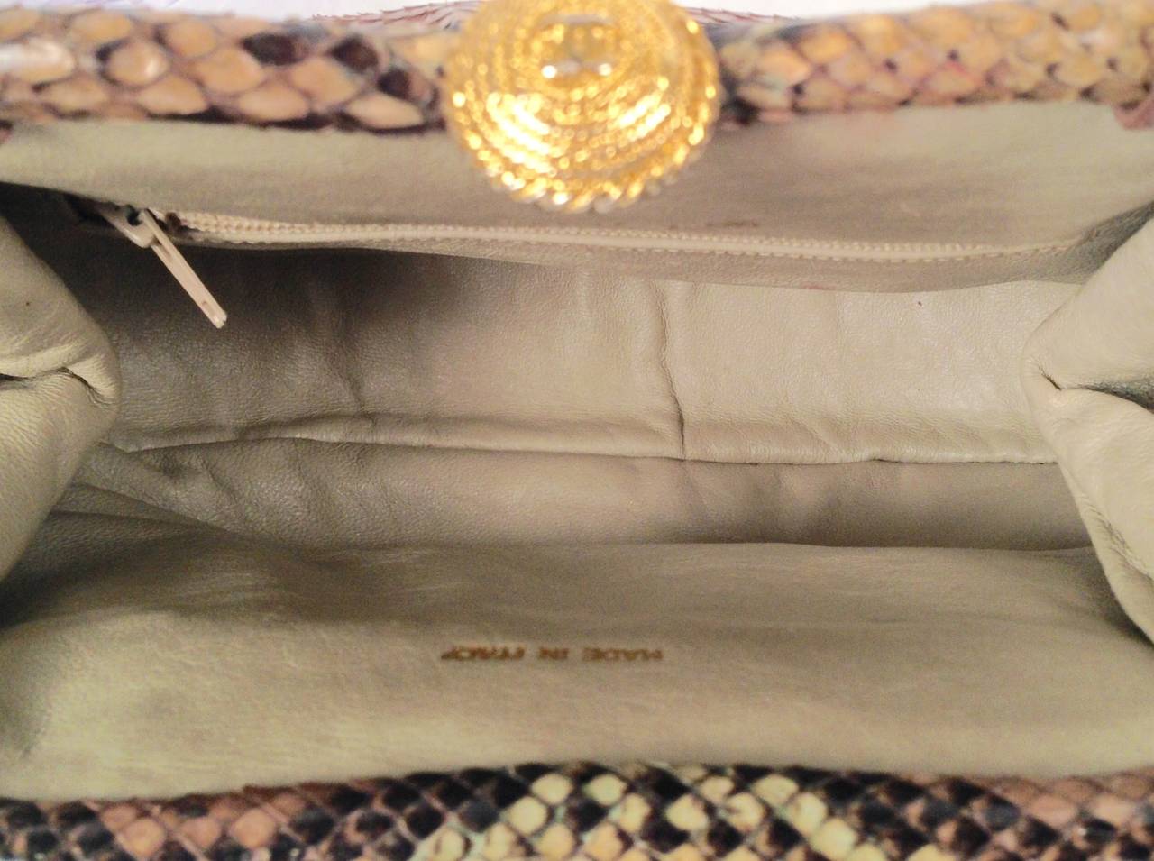 1990s Chanel Python Evening Convertible Clutch 1
