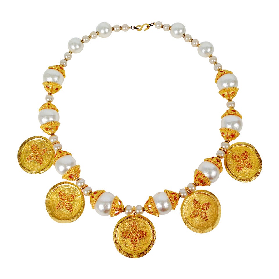 Rare Kenneth Jay Lane Statement Necklace For Sale
