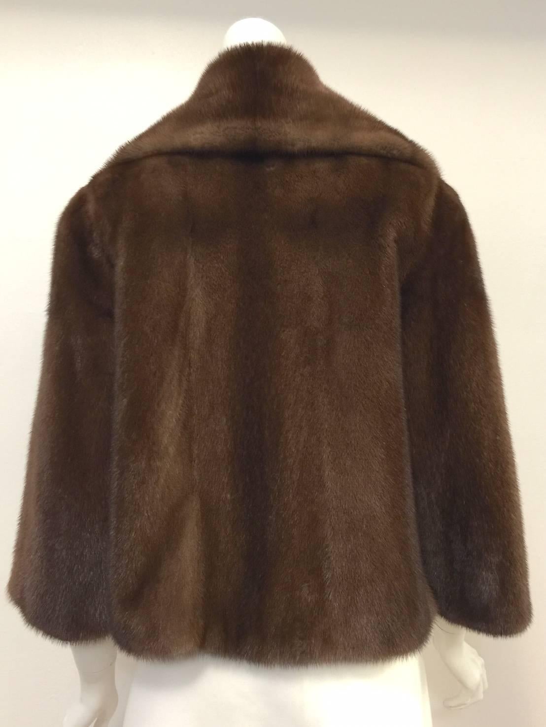 Mary McFadden Furs Brown Platinum Fur Mink Coat  In Excellent Condition In Palm Beach, FL