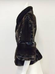 Stunning Saga Furs Royal Belted Leopard Print Mink Jacket