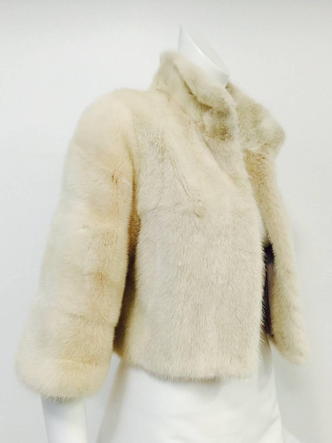 Somper Furs  Beverly HIlls Diamond Jubilee Pearl Mink Jacket honors 75 years of one of the world's most celebrated addresses!  Features ultra-luxurious mink in a most perfect pearl color, cropped, swing silhouette and bracelet sleeves.  Fully lined