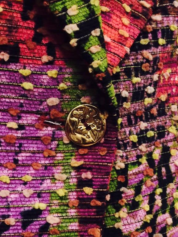 Christian Lacroix Bazaz 36サイズ テーラードジャケット Bazar de Christian Lacroix Multi Color Textured Fitted