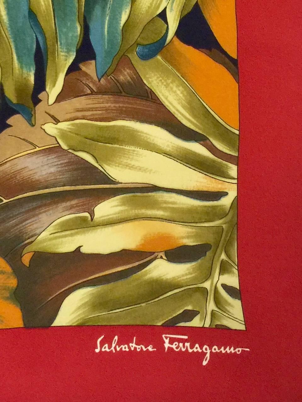 fox silk scarf
